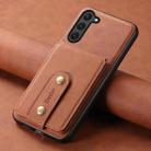 For Samsung Galaxy S23 5G Denior D14 NK Retro Pattern MagSafe Magnetic Card Holder Leather Phone Case(Brown) - 2