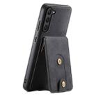 For Samsung Galaxy S23 5G Denior D14 NK Retro Pattern MagSafe Magnetic Card Holder Leather Phone Case(Black) - 1