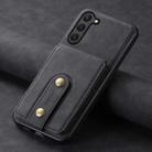For Samsung Galaxy S23 5G Denior D14 NK Retro Pattern MagSafe Magnetic Card Holder Leather Phone Case(Black) - 2