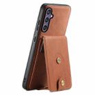 For Samsung Galaxy S23 FE 5G Denior D14 NK Retro Pattern MagSafe Magnetic Card Holder Leather Phone Case(Brown) - 1