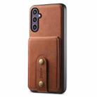 For Samsung Galaxy S23 FE 5G Denior D14 NK Retro Pattern MagSafe Magnetic Card Holder Leather Phone Case(Brown) - 3