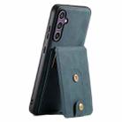 For Samsung Galaxy S23 FE 5G Denior D14 NK Retro Pattern MagSafe Magnetic Card Holder Leather Phone Case(Blue) - 1