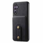 For Samsung Galaxy S23 FE 5G Denior D14 NK Retro Pattern MagSafe Magnetic Card Holder Leather Phone Case(Black) - 3