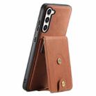 For Samsung Galaxy S23+ 5G Denior D14 NK Retro Pattern MagSafe Magnetic Card Holder Leather Phone Case(Brown) - 1