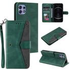 For Motorola Edge 50 Pro Nail Skin Feel Stitching Calf Texture Leather Phone Case(Green) - 1