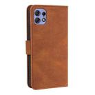 For Motorola Edge 50 Pro Nail Skin Feel Stitching Calf Texture Leather Phone Case(Brown) - 3