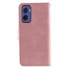 For Motorola Moto G05 Nail Skin Feel Stitching Calf Texture Leather Phone Case(Rose Gold) - 3