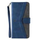 For Motorola Moto G05 Nail Skin Feel Stitching Calf Texture Leather Phone Case(Blue) - 2