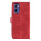 For Motorola Moto G05 Nail Skin Feel Stitching Calf Texture Leather Phone Case(Red) - 3
