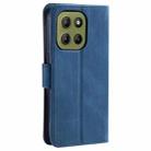 For Motorola Moto G15 Nail Skin Feel Stitching Calf Texture Leather Phone Case(Blue) - 3