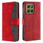 For Motorola Moto G15 Nail Skin Feel Stitching Calf Texture Leather Phone Case(Red) - 1