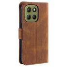 For Motorola Moto G15 Nail Skin Feel Stitching Calf Texture Leather Phone Case(Brown) - 3
