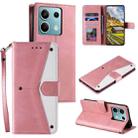 For Motorola Edge 60 Fusion Nail Skin Feel Stitching Calf Texture Leather Phone Case(Rose Gold) - 1