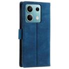 For Motorola Edge 60 Fusion Nail Skin Feel Stitching Calf Texture Leather Phone Case(Blue) - 3