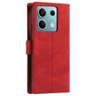 For Motorola Edge 60 Fusion Nail Skin Feel Stitching Calf Texture Leather Phone Case(Red) - 3