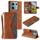 For Motorola Edge 60 Fusion Nail Skin Feel Stitching Calf Texture Leather Phone Case(Brown) - 1