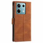 For Motorola Edge 60 Fusion Nail Skin Feel Stitching Calf Texture Leather Phone Case(Brown) - 3