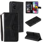 For Honor 200 Lite Nail Skin Feel Stitching Calf Texture Leather Phone Case(Black) - 1