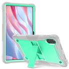 For Honor Pad X9 Shockproof Silicone Hybrid PC Tablet Case with Holder(Mint Green + Grey) - 1