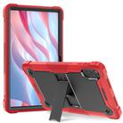 For Honor Pad X9 Shockproof Silicone Hybrid PC Tablet Case with Holder(Black + Red) - 1