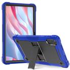 For Honor Pad X9 Shockproof Silicone Hybrid PC Tablet Case with Holder(Black + Dark Blue) - 1