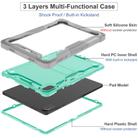For Honor Pad X8a Shockproof Silicone Hybrid PC Tablet Case with Holder(Mint Green + Grey) - 3