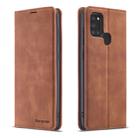 For Samsung Galaxy A21s Forwenw Dream Series Oil Edge Strong Magnetism Horizontal Flip Leather Case with Holder & Card Slots & Wallet & Photo Frame(Brown) - 1