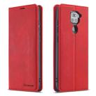 For Xiaomi Redmi Note 9 Forwenw Dream Series Oil Edge Strong Magnetism Horizontal Flip Leather Case with Holder & Card Slots & Wallet & Photo Frame(Red) - 1