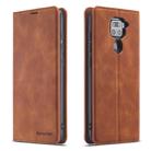 For Xiaomi Redmi Note 9 Forwenw Dream Series Oil Edge Strong Magnetism Horizontal Flip Leather Case with Holder & Card Slots & Wallet & Photo Frame(Brown) - 1