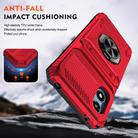 For Motorola Moto G Play 4G 2024 TPU+PC Shockproof Card Slot Phone Case with Metal Ring Holder(Red) - 3