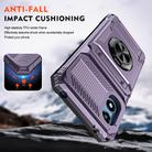 For Motorola Moto G Play 4G 2024 TPU+PC Shockproof Card Slot Phone Case with Metal Ring Holder(Purple) - 3