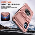 For Motorola Moto G Play 4G 2024 TPU+PC Shockproof Card Slot Phone Case with Metal Ring Holder(Rose Gold) - 3