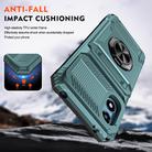 For Motorola Moto G Play 4G 2024 TPU+PC Shockproof Card Slot Phone Case with Metal Ring Holder(Green) - 3