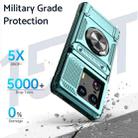 For Motorola Edge 50 Ultra TPU+PC Shockproof Card Slot Phone Case with Metal Ring Holder(Green) - 3