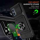 For Motorola Moto G 5G 2023 TPU+PC Shockproof Card Slot Phone Case with Metal Ring Holder(Black) - 2