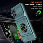 For Motorola Moto G 5G 2023 TPU+PC Shockproof Card Slot Phone Case with Metal Ring Holder(Green) - 2