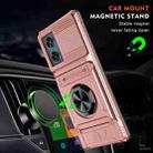 For Motorola Edge 50 Fusion TPU+PC Shockproof Card Slot Phone Case with Metal Ring Holder(Rose Gold) - 2