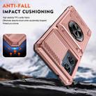 For Motorola Edge 50 Fusion TPU+PC Shockproof Card Slot Phone Case with Metal Ring Holder(Rose Gold) - 3