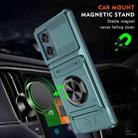 For Motorola Edge 50 Fusion TPU+PC Shockproof Card Slot Phone Case with Metal Ring Holder(Green) - 2