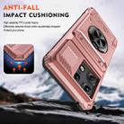 For Motorola Edge 50 Pro TPU+PC Shockproof Card Slot Phone Case with Metal Ring Holder(Rose Gold) - 3