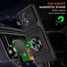 For Motorola Edge 50 Pro TPU+PC Shockproof Card Slot Phone Case with Metal Ring Holder(Black) - 2