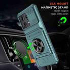 For Motorola Edge 50 Pro TPU+PC Shockproof Card Slot Phone Case with Metal Ring Holder(Green) - 2