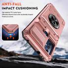 For Motorola G Pure TPU+PC Shockproof Card Slot Phone Case with Metal Ring Holder(Rose Gold) - 3