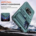 For Motorola Moto G Play 2023 TPU+PC Shockproof Card Slot Phone Case with Metal Ring Holder(Green) - 3