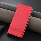 For OnePlus Nord CE4 AZNS Magnetic Calf Texture Flip Leather Phone Case(Red) - 2