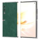 For Honor V Purse PU Leather Transparent Edge Phone Case(Green) - 1