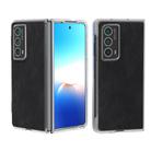 For Honor Magic Vs2 PU Leather Transparent Edge Phone Case(Black) - 1