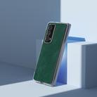 For Honor Magic Vs2 PU Leather Transparent Edge Phone Case(Green) - 3