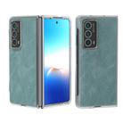 For Honor Magic Vs2 PU Leather Transparent Edge Phone Case(Light Blue) - 1