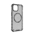 For iPhone 15 Honeycomb Magnetic Ring Shockproof Phone Case(Black) - 3